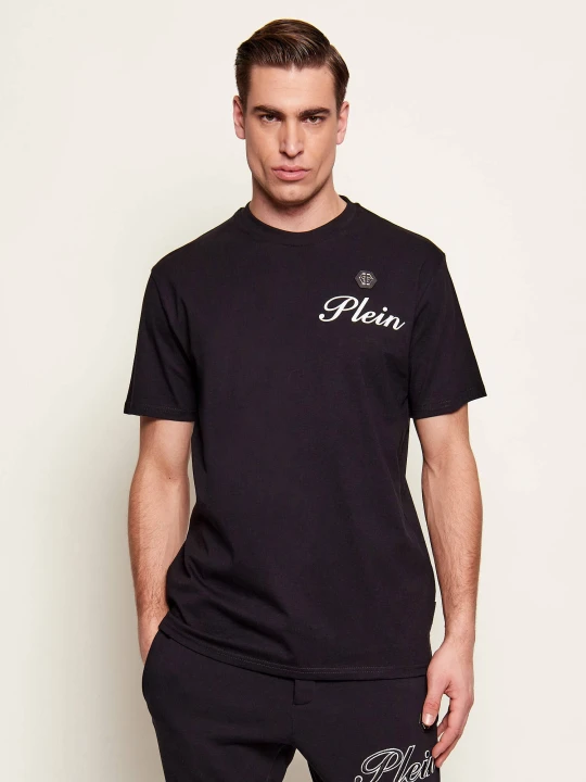 Zdjęcie produktu Philipp Plein T-shirt Embossed Signature | Regular Fit czarny