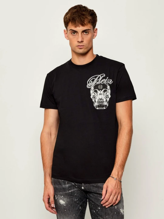 Zdjęcie produktu Philipp Plein T-shirt Glass Skull | Regular Fit czarny
