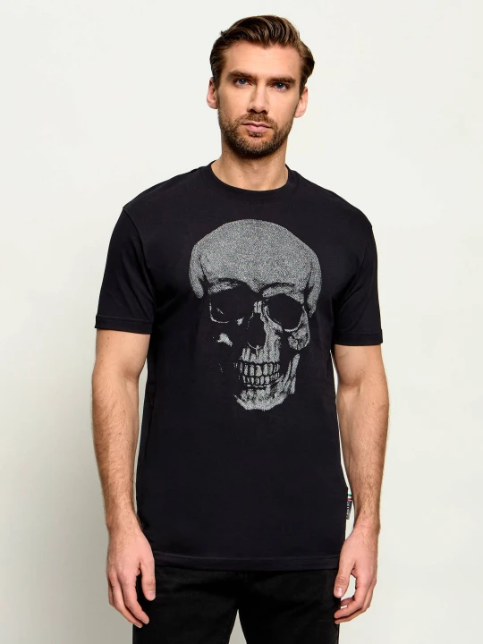 Zdjęcie produktu Philipp Plein T-shirt Glitter Skull | Regular Fit czarny