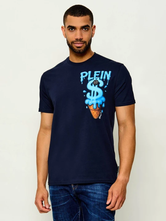 Zdjęcie produktu Philipp Plein T-shirt Ice Cream Dollar | Regular Fit granatowy