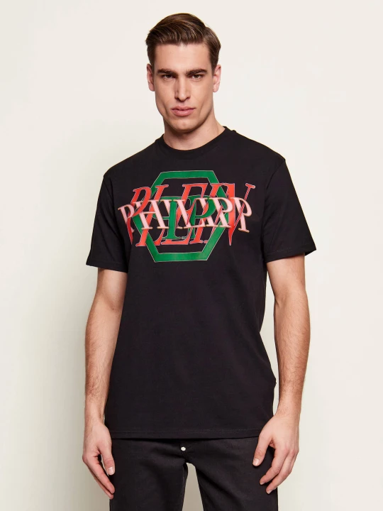 Zdjęcie produktu Philipp Plein T-shirt Logo Hexagon | Regular Fit czarny