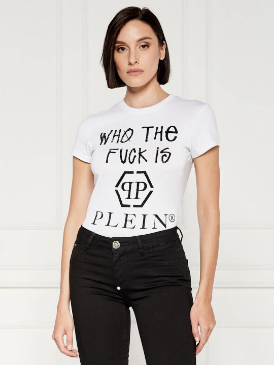 Zdjęcie produktu Philipp Plein T-shirt Sexy Pure | Slim Fit biały