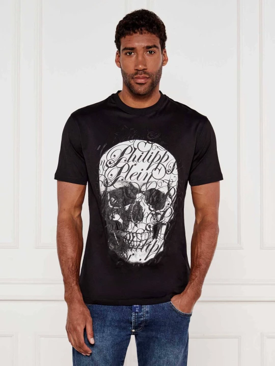 Zdjęcie produktu Philipp Plein T-shirt Skull Coursive | Regular Fit czarny
