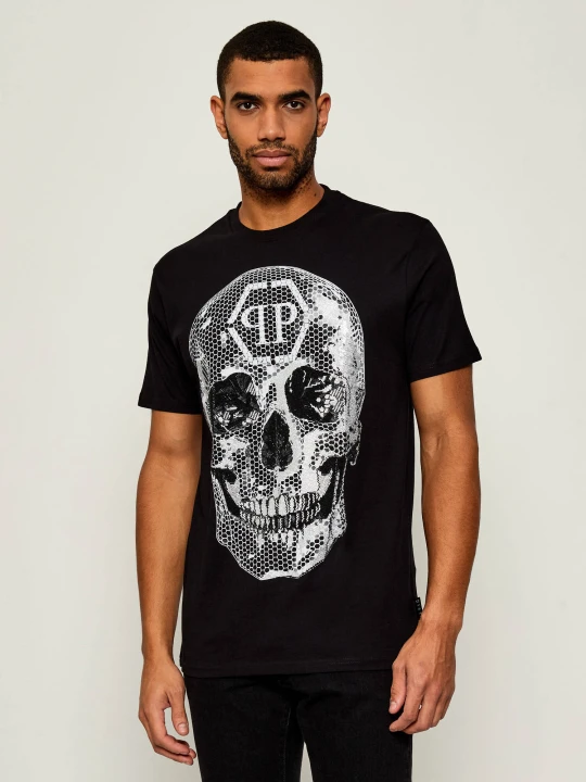Zdjęcie produktu Philipp Plein T-shirt Skull Strass | Regular Fit czarny