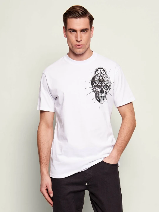 Zdjęcie produktu Philipp Plein T-shirt Skull Tattoo | Regular Fit biały