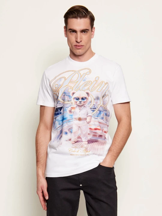 Zdjęcie produktu Philipp Plein T-shirt Teddy Bear | Regular Fit biały
