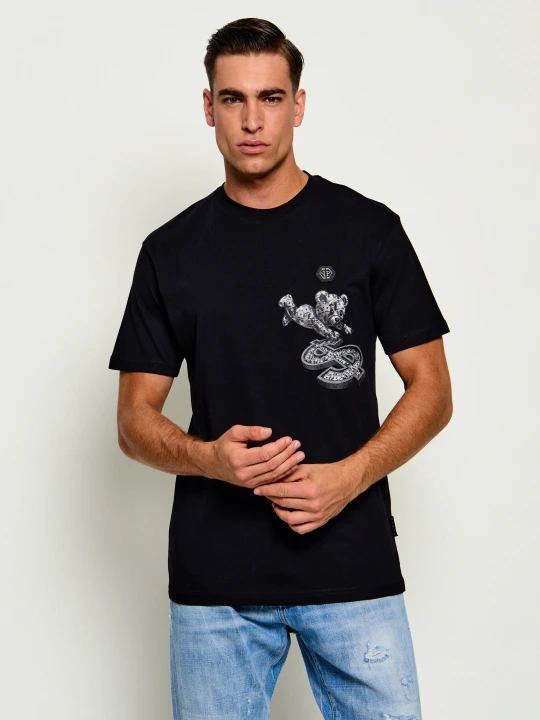 Zdjęcie produktu Philipp Plein T-shirt Teddy Dollar | Regular Fit czarny
