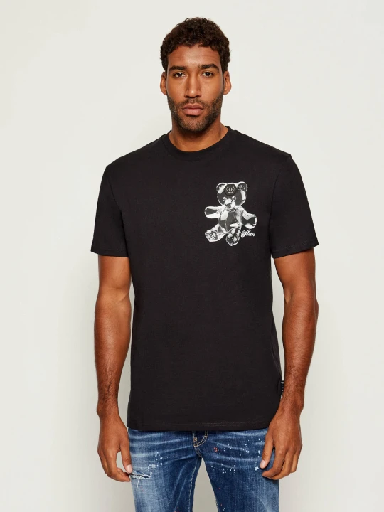 Zdjęcie produktu Philipp Plein T-shirt Teddy Glass | Regular Fit czarny