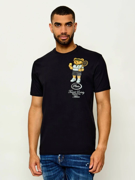 Zdjęcie produktu Philipp Plein T-shirt Teddy Tennis Society | Regular Fit czarny