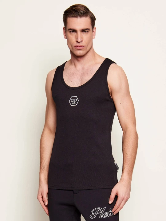 Zdjęcie produktu Philipp Plein Tank top Hexagon | Slim Fit czarny