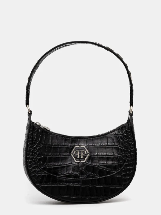 Zdjęcie produktu Philipp Plein torebka skórzana czarny