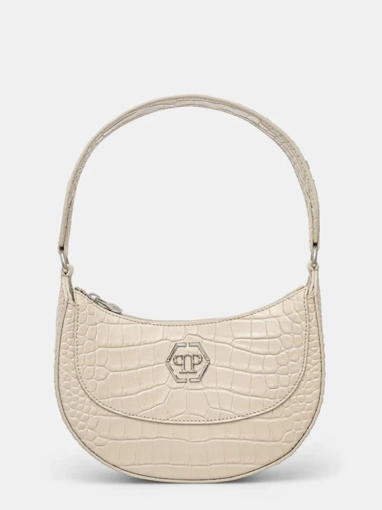Zdjęcie produktu Philipp Plein torebka skórzana beżowy