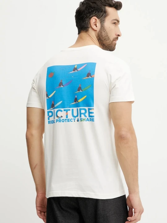 Zdjęcie produktu Picture t-shirt bawełniany Simon Bailly 1 beżowy
