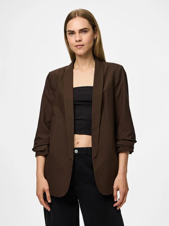 Zdjęcie produktu Pieces Blezer "Bosella" w kolorze jasnobrązowym rozmiar: L