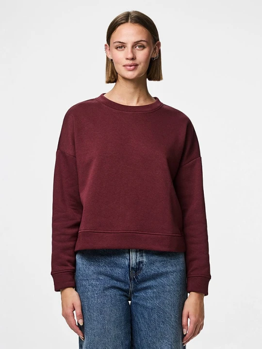 Zdjęcie produktu Pieces Bluza "Chilli" w kolorze ciemnoczerwonym rozmiar: S