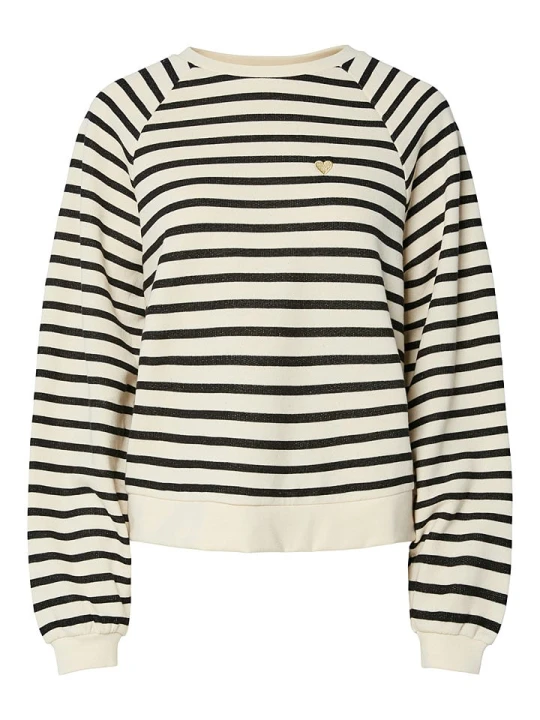 Zdjęcie produktu Pieces Bluza "Greta" w kolorze czarno-kremowym rozmiar: M