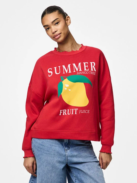 Zdjęcie produktu Pieces Bluza "Maliah" w kolorze czerwonym rozmiar: M