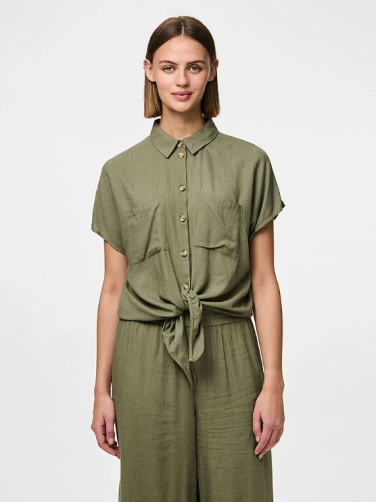 Zdjęcie produktu Pieces Bluzka "Pia" w kolorze khaki rozmiar: L