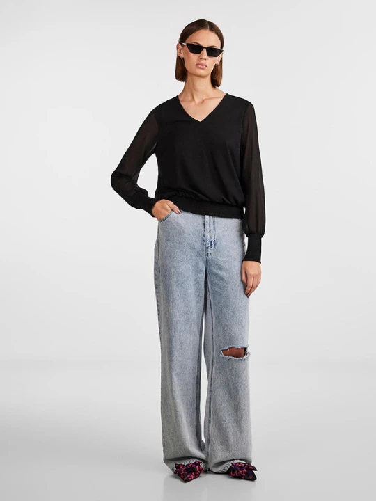 Zdjęcie produktu Pieces Bluzka w kolorze czarnym rozmiar: XS