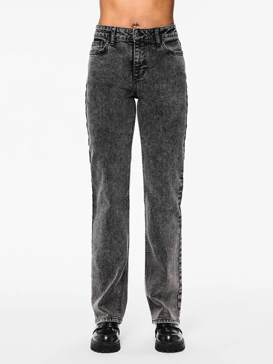 Zdjęcie produktu Pieces Dżinsy "Kelly" - Regular fit - w kolorze antracytowym rozmiar: W27/L30