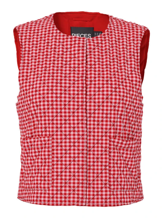 Zdjęcie produktu Pieces Kamizelka "Pcsaria" w kolorze czerwonym rozmiar: L