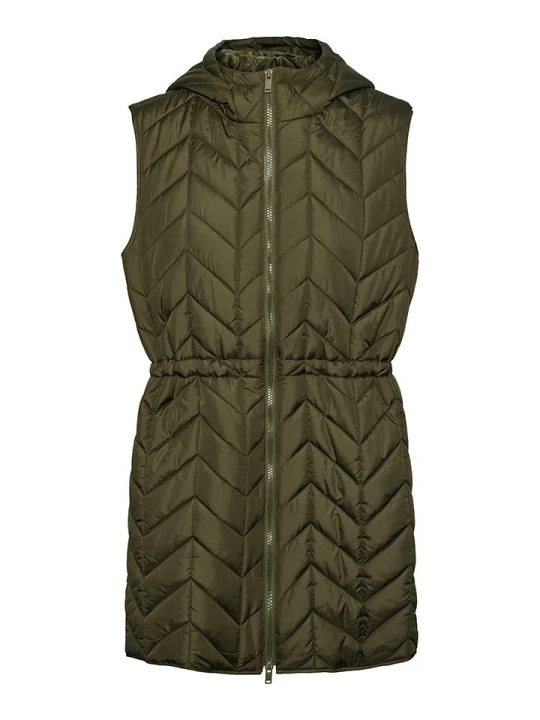 Zdjęcie produktu Pieces Kamizelka pikowana "Jasmin" w kolorze khaki rozmiar: S