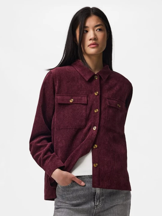 Zdjęcie produktu Pieces Koszula w kolorze bordowym rozmiar: XL