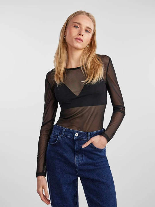 Zdjęcie produktu Pieces Koszulka w kolorze czarnym rozmiar: XS