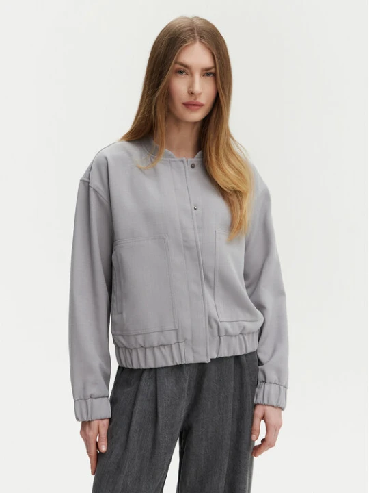 Zdjęcie produktu Pieces Kurtka bomber Annie 17150150 Szary Regular Fit