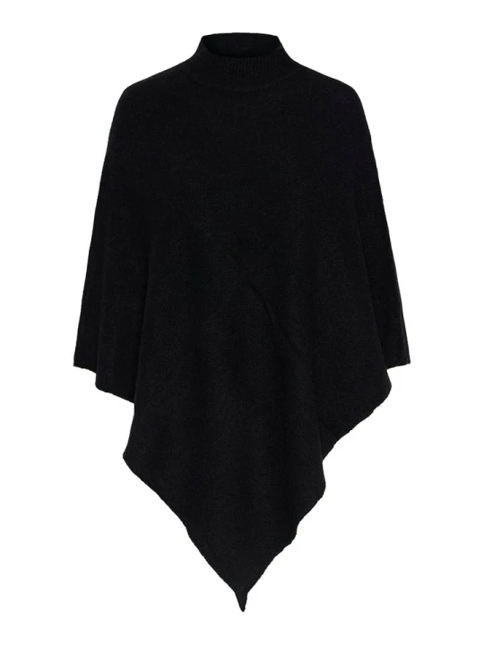 Zdjęcie produktu Pieces Ponczo "Fortuna" w kolorze czarnym rozmiar: onesize