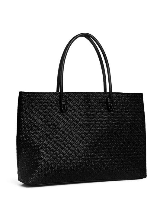 Zdjęcie produktu Pieces Shopper bag "Annika" w kolorze czarnym - 45 x 30 x 9 cm rozmiar: onesize