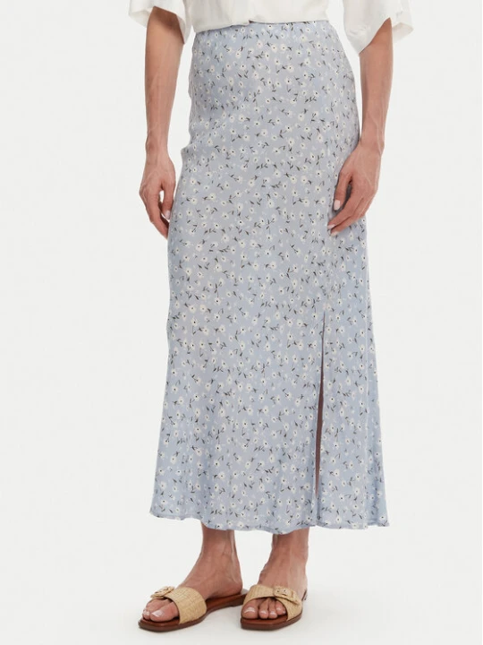 Zdjęcie produktu Pieces Spódnica midi Nya 17147811 Błękitny Regular Fit Niebieski jasny