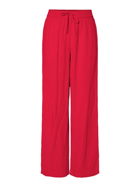 Zdjęcie produktu Pieces Spodnie "Sastina" w kolorze czerwonym rozmiar: XS