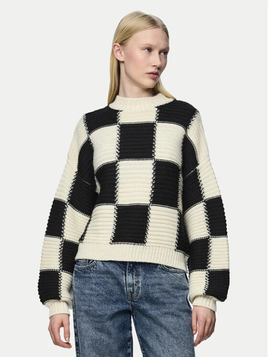 Zdjęcie produktu Pieces Sweter Namie 17151160 Beżowy Regular Fit