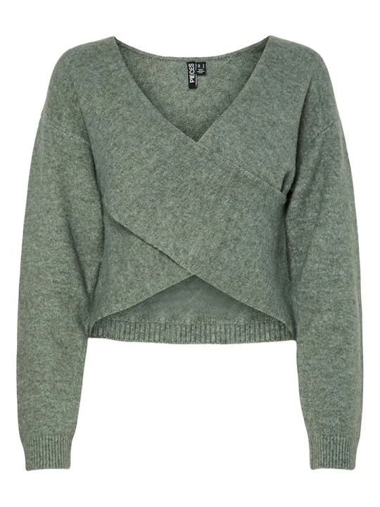 Zdjęcie produktu Pieces Sweter w kolorze zielonym rozmiar: XL