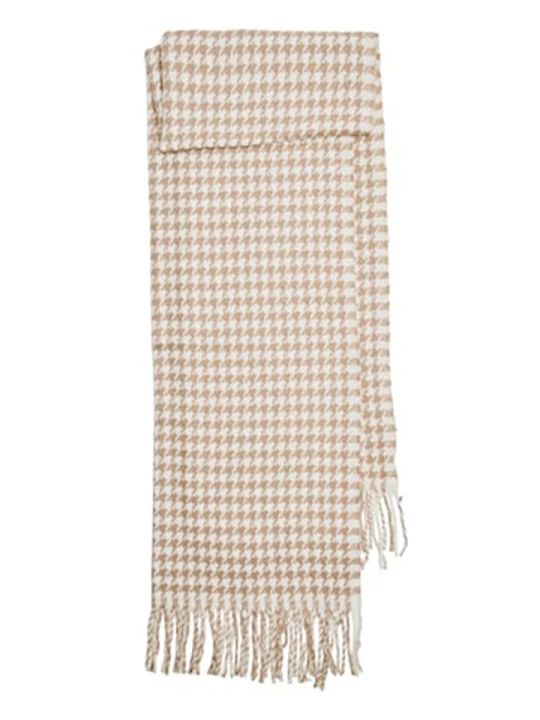 Zdjęcie produktu Pieces Szal w kolorze beżowo-białym - 190 x 65 cm rozmiar: onesize