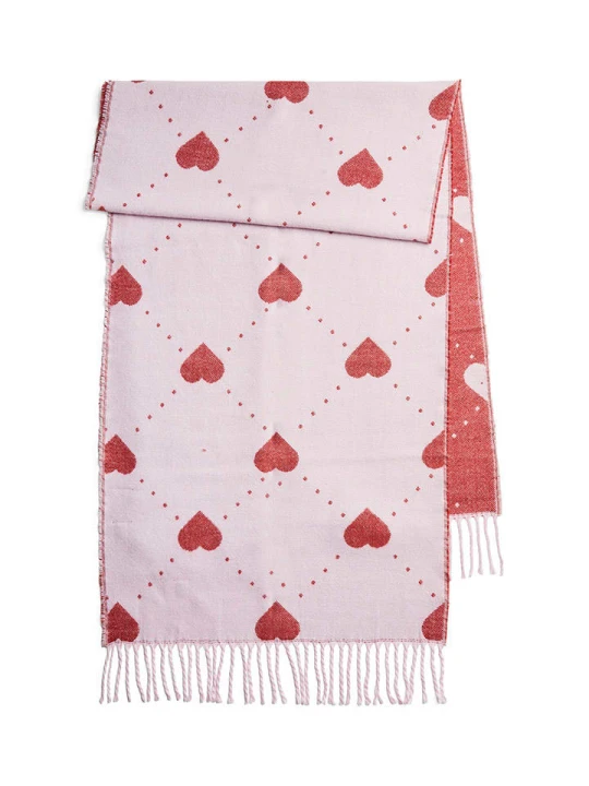 Zdjęcie produktu Pieces Szal w kolorze czerwono-jasnoróżowym rozmiar: onesize