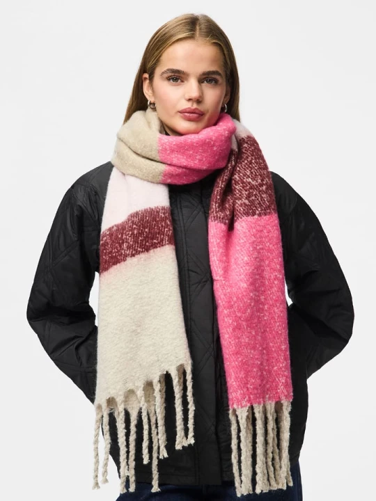 Zdjęcie produktu Pieces Szal w kolorze różowym rozmiar: onesize