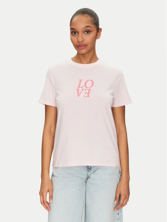 Zdjęcie produktu Pieces T-Shirt Skylar 17155376 Różowy Regular Fit