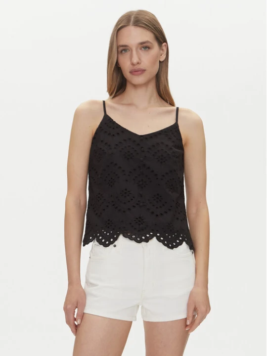 Zdjęcie produktu Pieces Top Vilde 17156563 Czarny Regular Fit