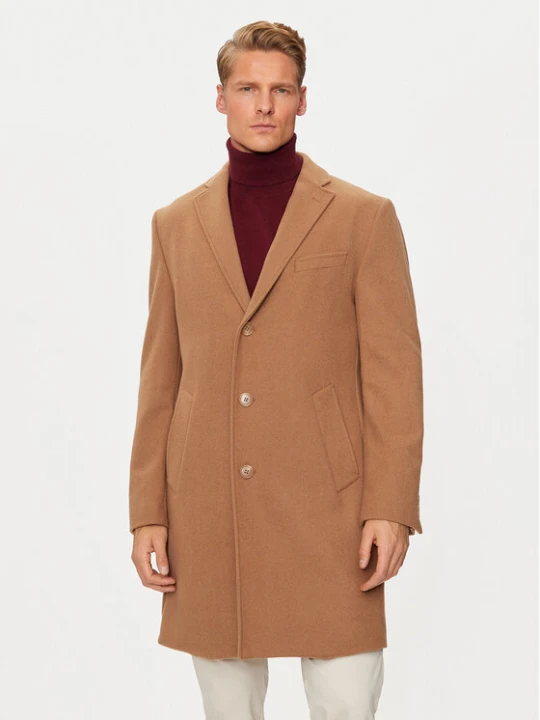Zdjęcie produktu Pierre Cardin Płaszcz wełniany C4 83100.6130 Brązowy Regular Fit