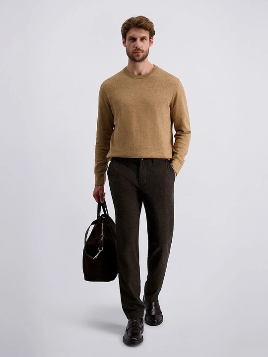 Zdjęcie produktu Pierre Cardin Spodnie chino w kolorze ciemnobrązowym rozmiar: W38 / L34