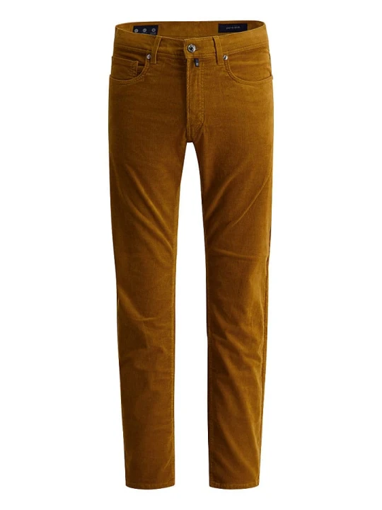 Zdjęcie produktu Pierre Cardin Spodnie sztruksowe "Lyon" w kolorze musztardowym rozmiar: W36/L32
