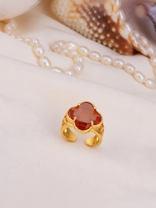 Zdjęcie produktu Pierres de Jade Pozłacany pierścionek z zultanitem rozmiar: onesize