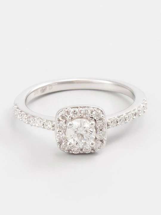 Zdjęcie produktu Pierścionek LE DIAMANTAIRE Białe złoto - diament - srebrny