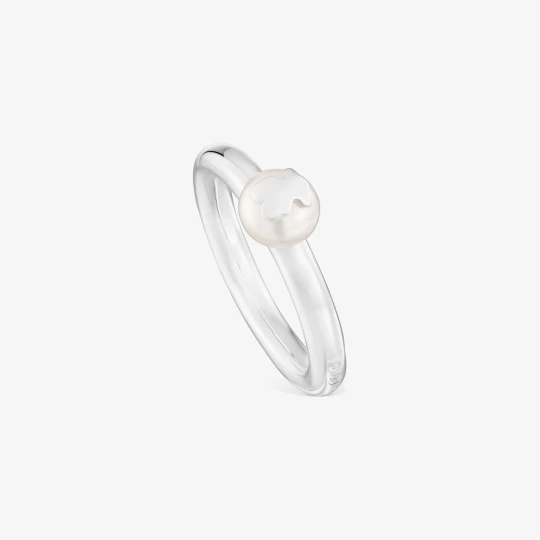 Zdjęcie produktu Pierścionek Ze Srebra Z Perłą Hodowlaną Tous Icon Pearl - Tous biały
