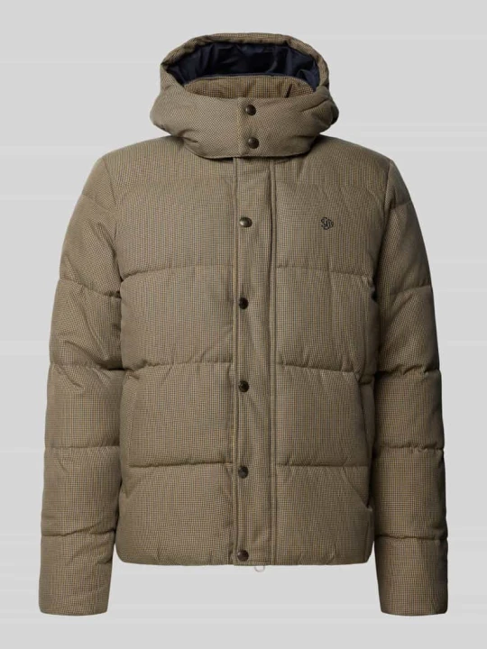 Zdjęcie produktu Pikowana kurtka z krytym zamkiem błyskawicznym i przeszywanym logo Superdry Beżowy