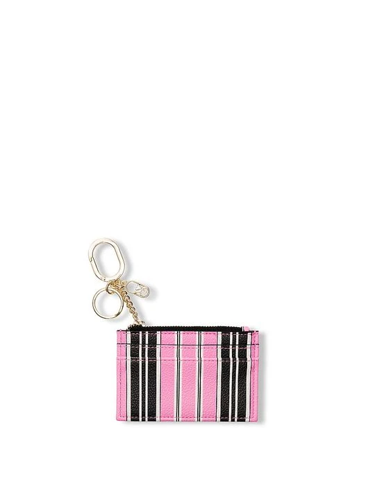 Zdjęcie produktu Pink and Black Stripe Etui na karty z brelokiem Victoria's Secret