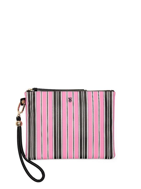 Zdjęcie produktu Pink and Black Stripe Zestaw 3 podróżnych kosmetyczek Victoria's Secret