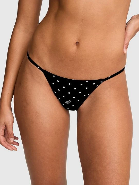 Zdjęcie produktu PINK Bawełniane figi bikini na sznureczkach Victoria's Secret